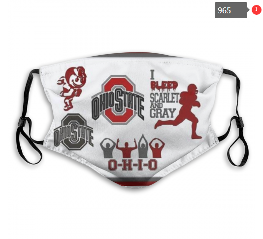 NCAA Ohio State Buckeyes #4 Dust mask with filter->ncaa dust mask->Sports Accessory